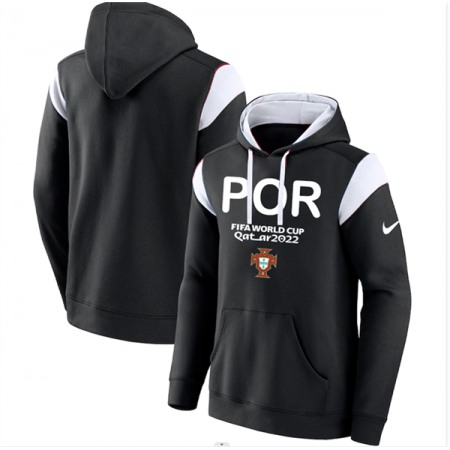 Men's Portugal Black 2022 FIFA World Cup Soccer Hoodie
