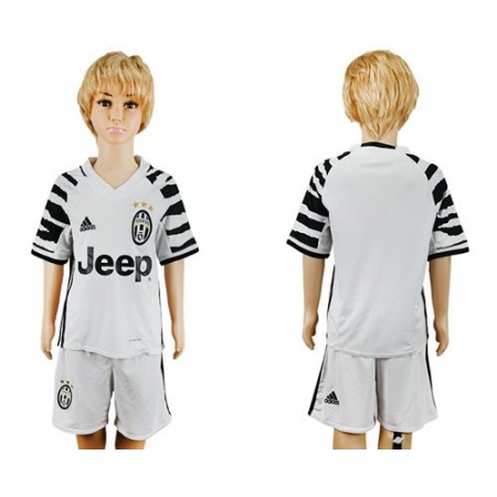 Juventus Blank Sec Away Kid Soccer Club Jersey