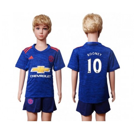Manchester United #10 Rooney Away Kid Soccer Club Jersey