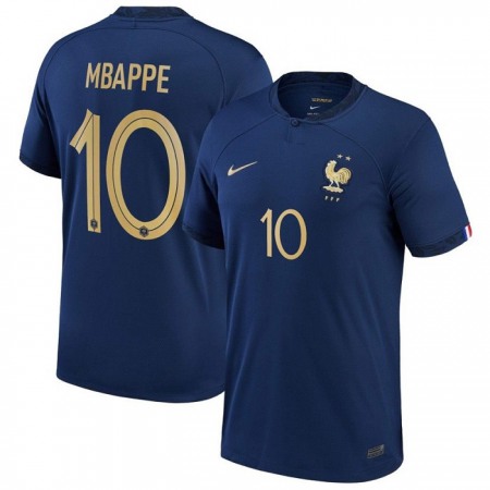 Men's France #10 Mbappe Navy Home Soccer Jersey