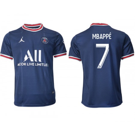 Men's Paris Saint-Germain #7 Mbappe 2021/22 Navy Away Soccer Jersey