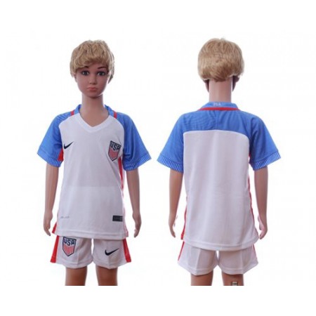 USA Blank Home Kid Soccer Country Jersey