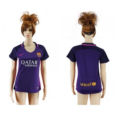 Women's Barcelona Blank Away Soccer Club Jersey
