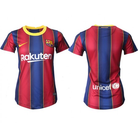 Women's Barcelona Blank Home Soccer Club Jersey