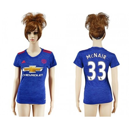 Women's Manchester United #33 McNAIR Away Soccer Club Jersey