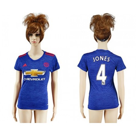 Women's Manchester United #4 Jones Away Soccer Club Jersey