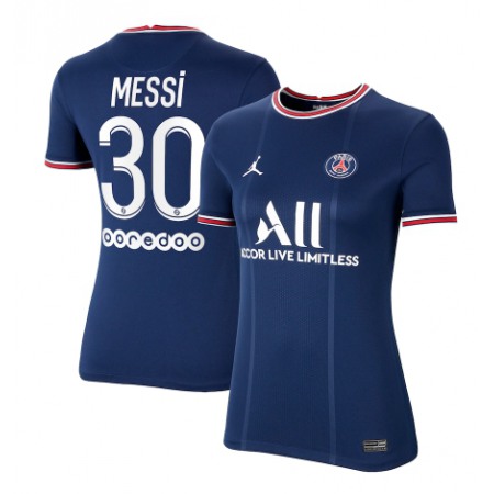 Women's Paris Saint-Germain #30 Lionel Messi 2021/22 Blue Home Breathe Stadium Soccer Jersey