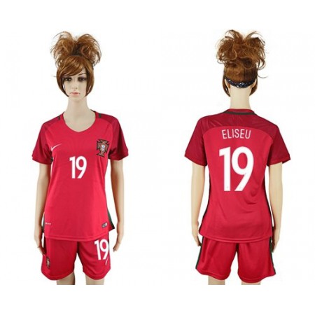 Women's Portugal #19 Eliseu Home Soccer Country Jersey