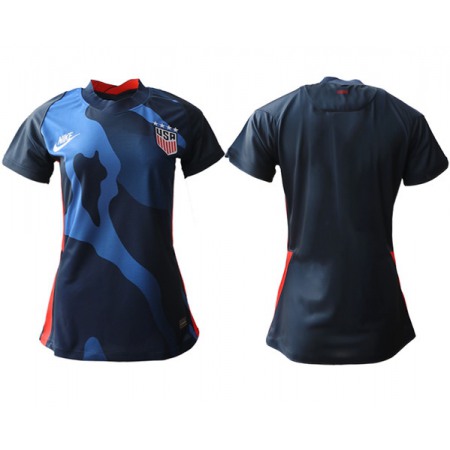 Women's USA Customized Away Soccer Country Jersey