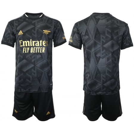 Men's Arsenal F.C Blank 2023 Black Away Soccer Jersey Suit