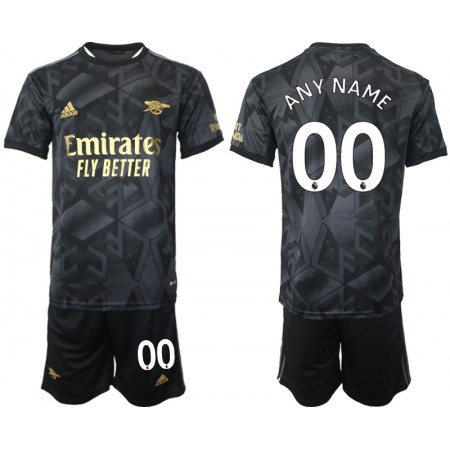 Men's Arsenal F.C Custom 2023 Black Away Soccer Jersey Suit