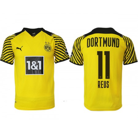 Men's Borussia Dortmund #11 Marco Reus Yellow Home Soccer Jersey