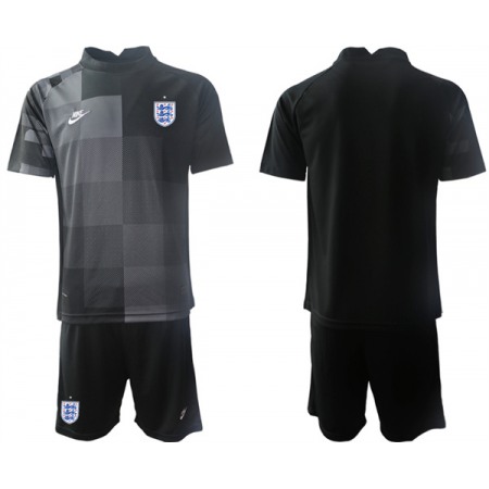 Men's England Custom Black Goalkeeper Soccer Jersey Suit