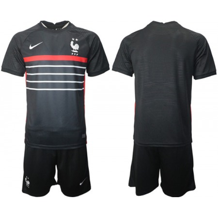 Men's France Blank Black Home Soccer Jersey Suit