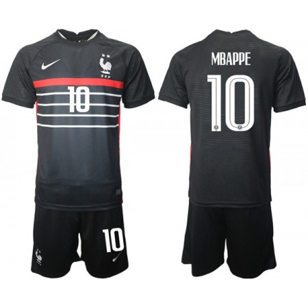 Men's France #10 Mbappe Black Home Soccer Jersey Suit