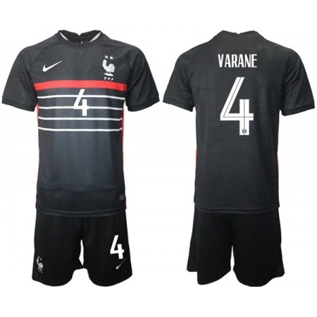 Men's France #4 Barane Black Home Soccer Jersey Suit