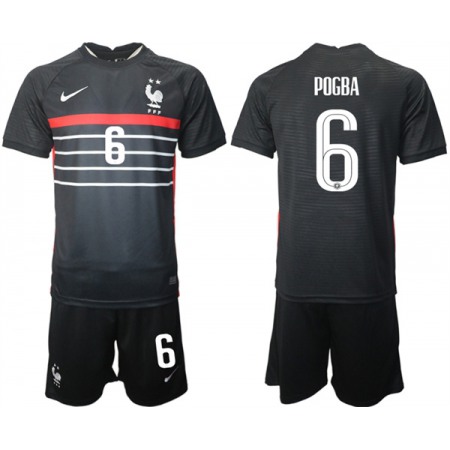 Men's France #6 Pogba Black 2022 FIFA World Cup Home Soccer Jersey Suit