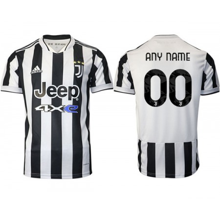 Men's Juventus Custom White/Black Home Soccer Jersey