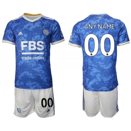 Men's Leicester City Custom Blue 2019-2020 Home Soccer jersey Suit