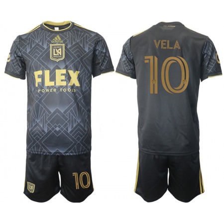 Men's Los Angeles Football Club #10 Vela Black Soccer Jersey Suit