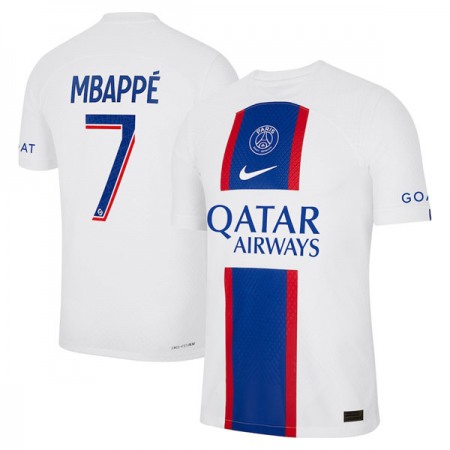 Men's Paris Saint-Germain #7 Kylian Mbappe White Soccer Jersey