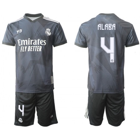 Men's Real Madrid #4 David Alaba 22/23 Black Soccer Jersey Suit