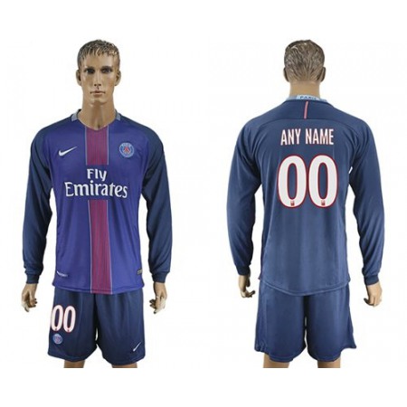 Paris Saint-Germain Personalized Home Long Sleeves Soccer Club Jersey