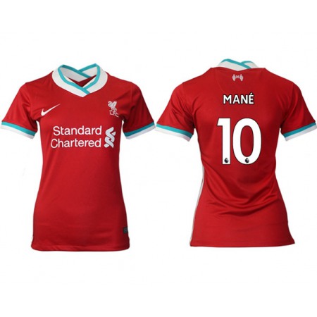 Women's Liverpool #10 Mane Red Home Soccer Club Jersey