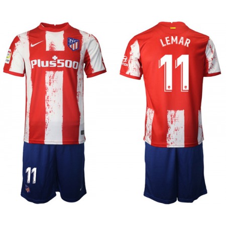 Men's Athletic De Madrid #11 Thomas Lemar Red/White Home Soccer Jersey Suit