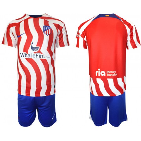 Men's Atletico de Madrid Custom 2023/24 Red Home Soccer Jersey Suit 001