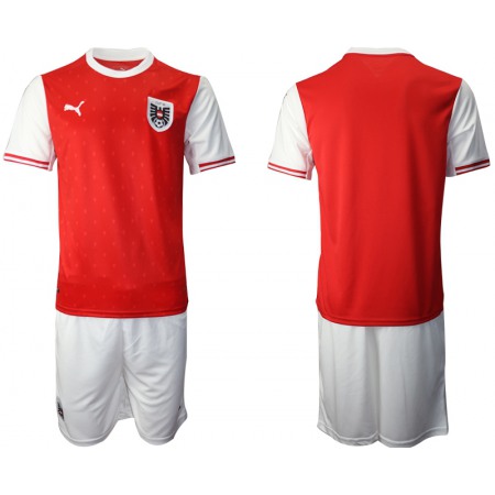 Men's Austria National Team Custom Red Home Soccer Jersey Suit