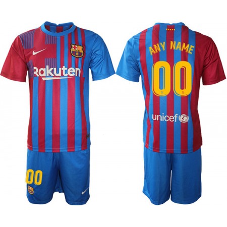 Men's Barcelona Custom Home Soccer Jersey Suit