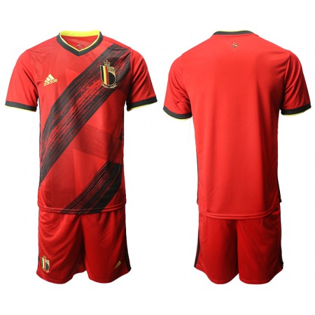 Men's Belgium National Team Custom Red Home Soccer Jersey Suit