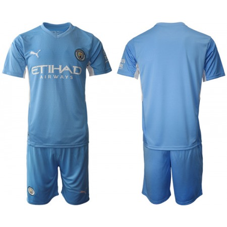 Men's Manchester City 2021/22 Blue Home Jersey Suit