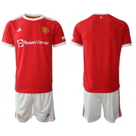 Men's Manchester United Red Home Soccer Jersey Suit