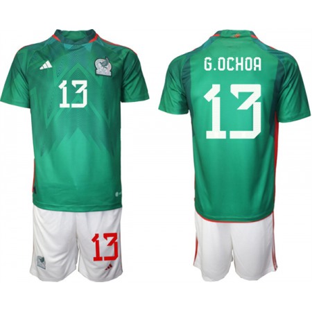 Men's Mexico #13 G.ochoa Green Home Soccer Jersey 001 Suit