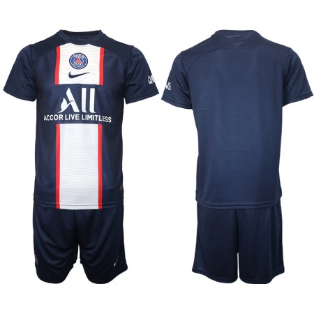Men's Paris Saint-Germain Blank 2023 Navy Home Soccer Jersey Suit