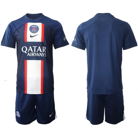 Men's Paris Saint-Germain Blank 2023 Navy Home Soccer Jersey Suit