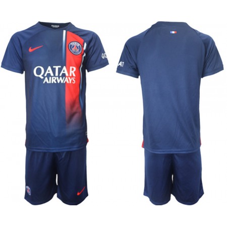 Men's Paris Saint-Germain Custom 2023/24 Navy Home Soccer Jersey Suit