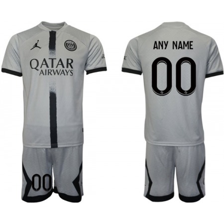 Men's Paris Saint-Germain Custom 2023 Grey Soccer Jersey Suit