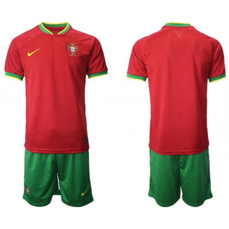 Men's Portugal Blank Red Home Soccer Jersey Suit