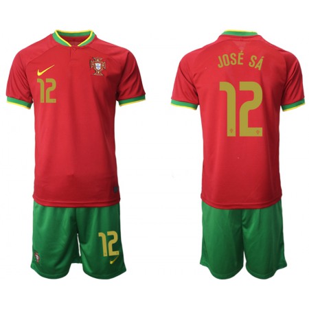 Men's Portugal #12 Jose Sa Red Home Soccer Jersey Suit