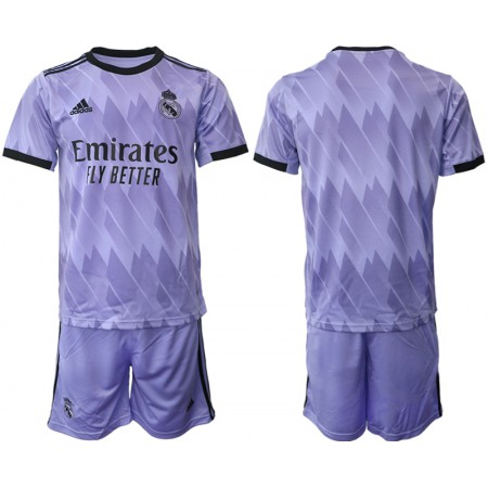 Men's Real Madrid Blank 22/23 Purple Away Soccer Jersey Suit