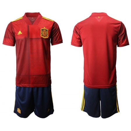 Men's Spain National Team Custom Red Home Soccer Jersey Suit