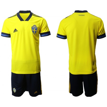 Men's Sweden National Team Custom Home Soccer Jersey Suit