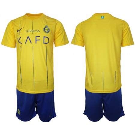 Men's Al Nassr Custom 2023/24 Yellow Away Soccer Jersey Suit