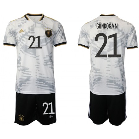 Men's Germany #21 Gundogan White Home Soccer Jersey Suit