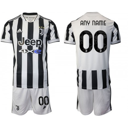 Men's Juventus Custom White/Black Home Soccer Jersey Suit