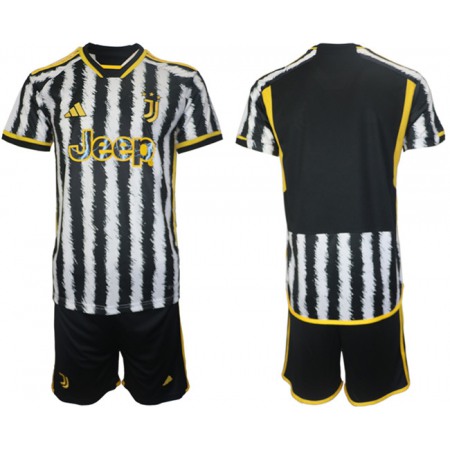 Men's Juventus FC Custom 2023/24 White/Black Home Soccer Jersey Suit