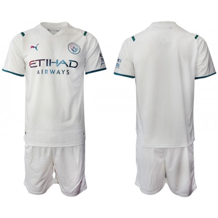 Men's Manchester City 2021/22 White Away Jersey Suit